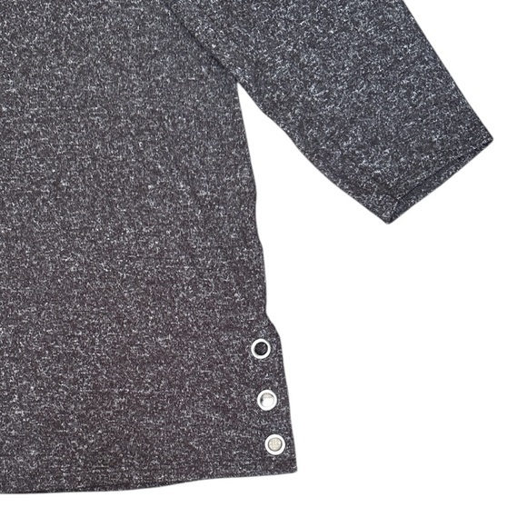 3/4 Sleeve Gray Top With Eyelet Details Women's Size 4X - Picture 5 of 8